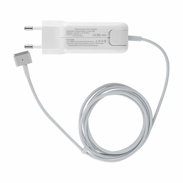 Зарядний адаптер Apple MagSafe2 45W (14.85V/3.05A) білий, квадратний, євровилка, A1436, T‑роз’єм - изображение 3