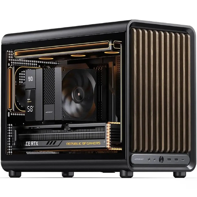 Корпус JONSBO D33 Wood Black - зображення 2