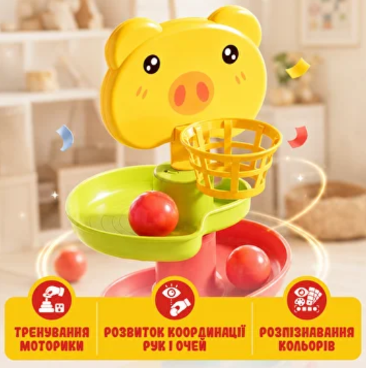 Дитяча мозаїка конструктор гірка з кульками розвиваюча іграшка лабіринт для дітей веселі гірки з кульками - Фото 4 Дитяча мозаїка конструктор гірка з кульками розвиваюча іграшка лабіринт для дітей веселі гірки з кульками - зображення 4