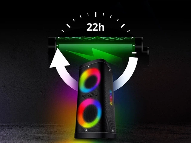 Акустическая система SVEN PS-950, 160 Вт, Bluetooth, подсветка, караоке, FM-радио, Black - изображение 3