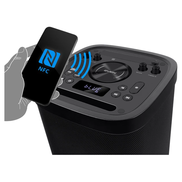Портативная акустическая система SVEN PS-930, 150 Вт, Bluetooth, RGB-подсветка, караоке, Black - изображение 6