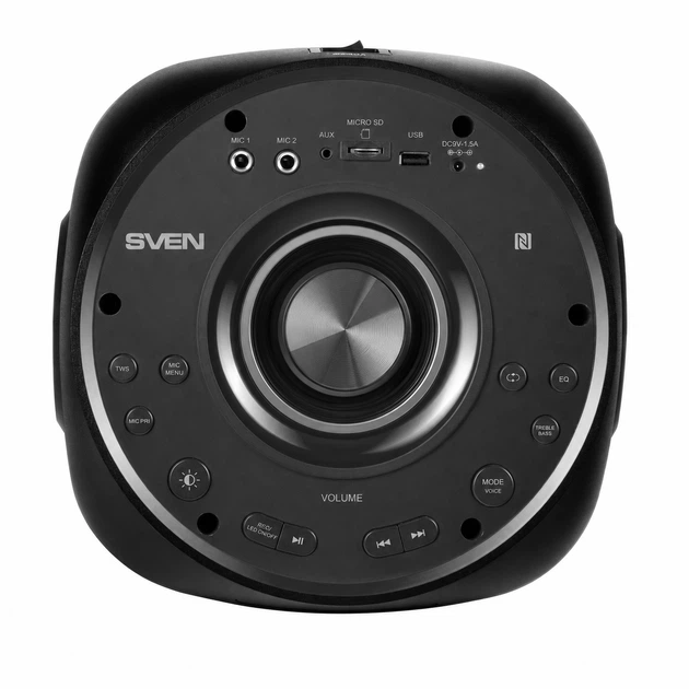 Портативная акустическая система SVEN PS-770, 100 Вт, Bluetooth, RGB-подсветка, караоке, Black - изображение 9