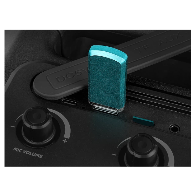 Портативная акустическая система SVEN PS-740, 100 Вт, Bluetooth, RGB-подсветка, караоке, Black - Фото 9 Портативная акустическая система SVEN PS-740, 100 Вт, Bluetooth, RGB-подсветка, караоке, Black - изображение 9