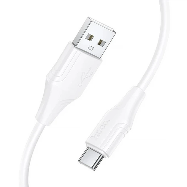Кабель HOCO X124 Bien silicone charging data cable Type-C White (6942007664431) - зображення 2