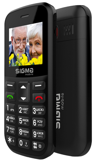 Телефон кнопковий Sigma mobile Comfort 50 EASY (CF115) TYPE-C чорний - Фото 3 Телефон кнопковий Sigma mobile Comfort 50 EASY (CF115) TYPE-C чорний - изображение 3