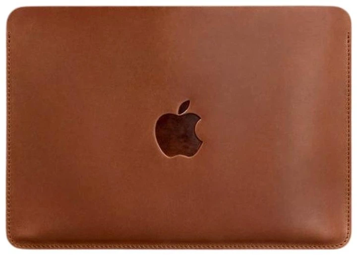 Кожаный чехол для ноутбука MacBook 13 из натуральной кожи Crazy Horse защитный для MacBook Air и Pro, светло-коричневый 58596 - изображение 3