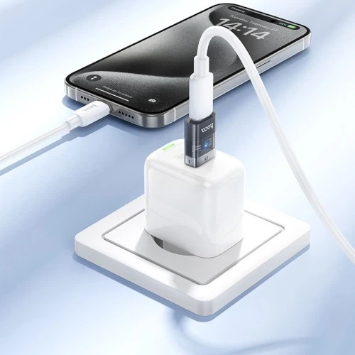 Перехідник HOCO UA36C USB-A male на USB Type-C female, чорний - Фото 2 Перехідник HOCO UA36C USB-A male на USB Type-C female, чорний - изображение 2