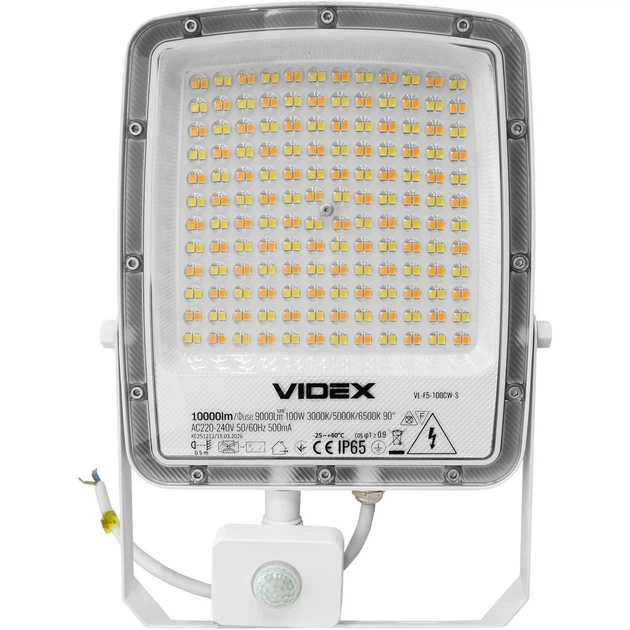 Светодиодный прожектор Videx F5 100W с датчиком движения и освещенности White (VL-F5-100CW-S) [174688] - изображение 2