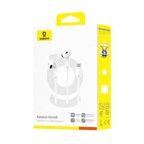 Навушники Baseus Encok CZ19 Type-C Wired Earphones White A00182201213-00 - Фото 2 Навушники Baseus Encok CZ19 Type-C Wired Earphones White A00182201213-00 - зображення 2
