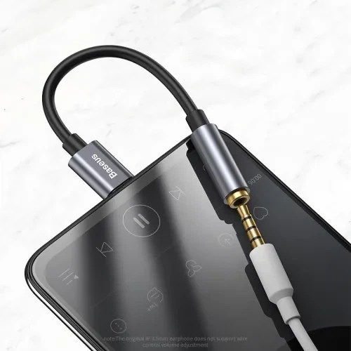 AUX-адаптер Baseus L54 Type-C to 3.5 mm Deep Grey CATL54-0G для навушників та аудіо - Фото 5 AUX-адаптер Baseus L54 Type-C to 3.5 mm Deep Grey CATL54-0G для навушників та аудіо - зображення 5