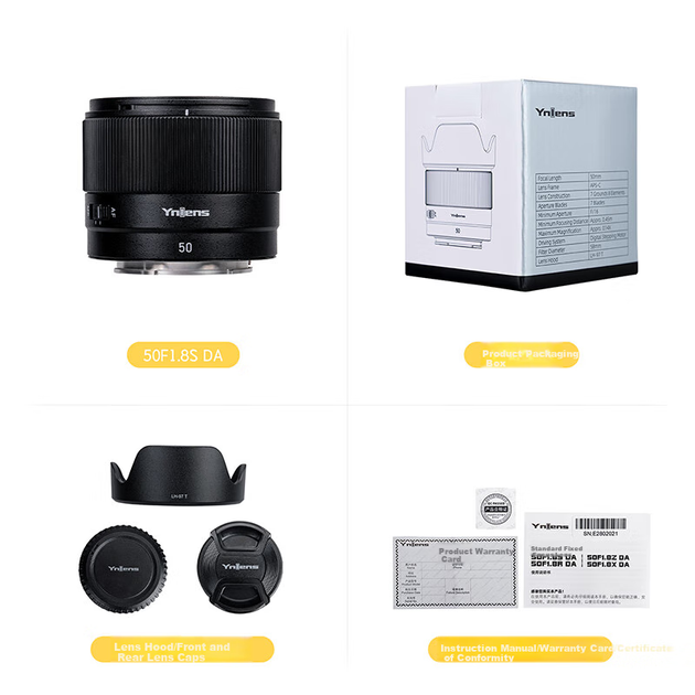 Объектив YONGNUO YN50mm F1.8S, стандартный объектив с фиксированным фокусным расстоянием для байонета Sony E, совместим с камерами ZV-E10, A6000 и другими камерами Sony, черный корпус, новый товар. - Фото 5 Объектив YONGNUO YN50mm F1.8S, стандартный объектив с фиксированным фокусным расстоянием для байонета Sony E, совместим с камерами ZV-E10, A6000 и другими камерами Sony, черный корпус, новый товар. - изображение 5