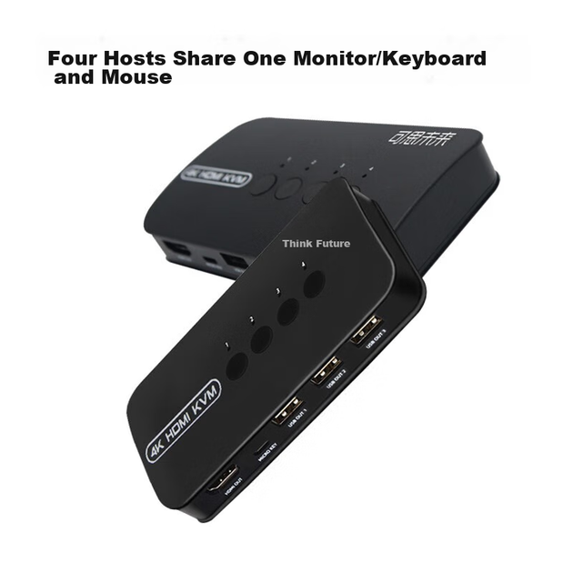 KVM-перемикач KSRGB KS-D-HK041 4-портовий HDMI 4K - зображення 2