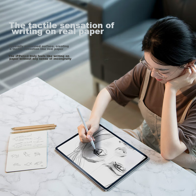 Защитная пленка BASEUS Paper-Like для iPad, AR-пленка, пленка для планшетов Apple, пыленепроницаемая [реалистичная текстура бумаги, ультратонкий экран], подходит для моделей iPad Air 8/7/6 с диагональю 26/25/24 дюйма. - изображение 8