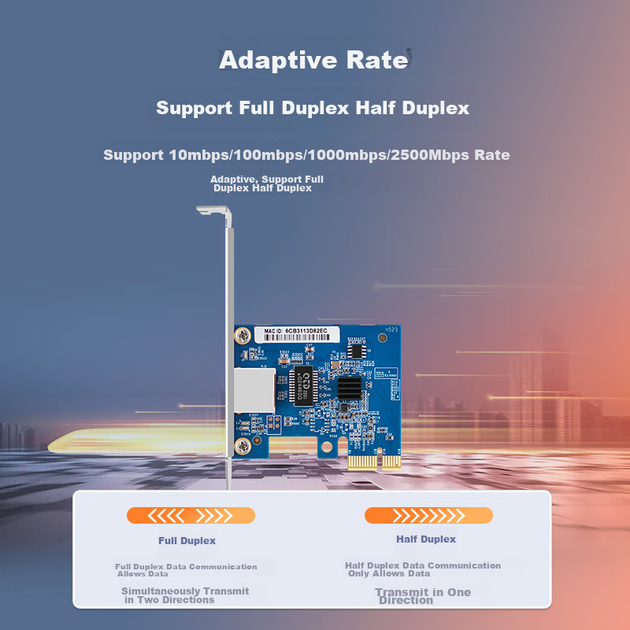 EB-LINK Intel I225 Оригинальный чип, PCI-E X1 Гигабитная однопортовая сетевая карта 2.5G, игровая/киберспортивная настольная сетевая карта, сетевой адаптер Ethernet - Фото 7 EB-LINK Intel I225 Оригинальный чип, PCI-E X1 Гигабитная однопортовая сетевая карта 2.5G, игровая/киберспортивная настольная сетевая карта, сетевой адаптер Ethernet - изображение 7