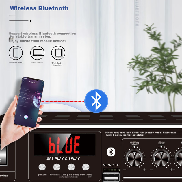 Комплект стельових динаміків SAST ST-605 з 6-дюймовими динаміками, Bluetooth фіксованого тиску, підсилювач 120 Вт, система оповіщення, підвісна стеля, використання вдома та в магазині, фон для конференцій, комбіновані динаміки, один до одного - изображение 7