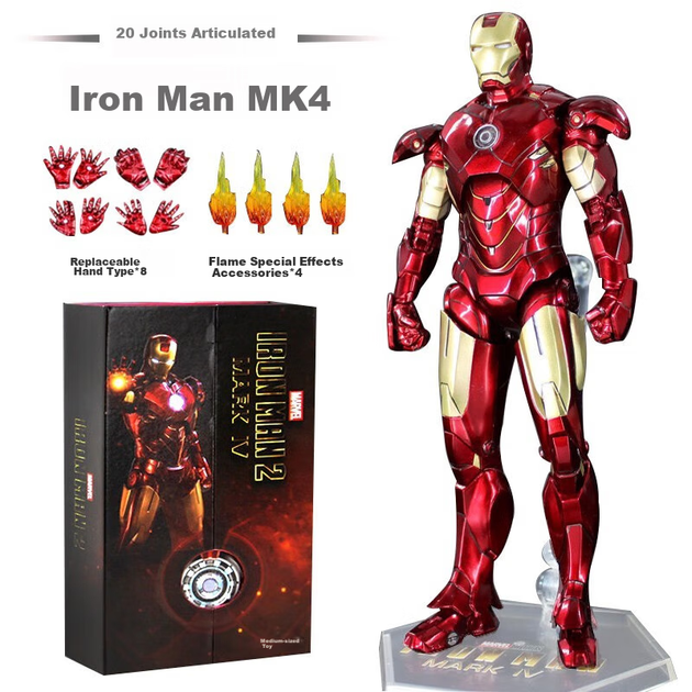 Подсвечиваемая фигурка Железного Человека MK4 из вселенной Marvel, модель для демонстрации, подарок на день рождения для мальчиков. - Фото 6 Подсвечиваемая фигурка Железного Человека MK4 из вселенной Marvel, модель для демонстрации, подарок на день рождения для мальчиков. - изображение 6