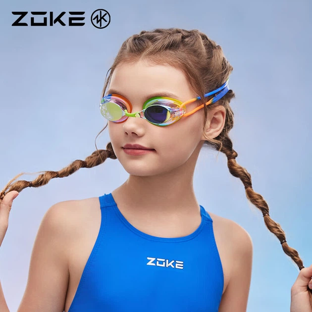 Очки для плавания детские зеркальные ZOKE 622501211-15, зелено-оранжевые - Фото 5 Очки для плавания детские зеркальные ZOKE 622501211-15, зелено-оранжевые - изображение 5