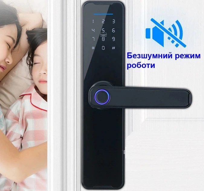 Розумна дверна ручка з замком AND 5323 5575, електронний з відбитком пальця, кодом і Bluetooth - зображення 7