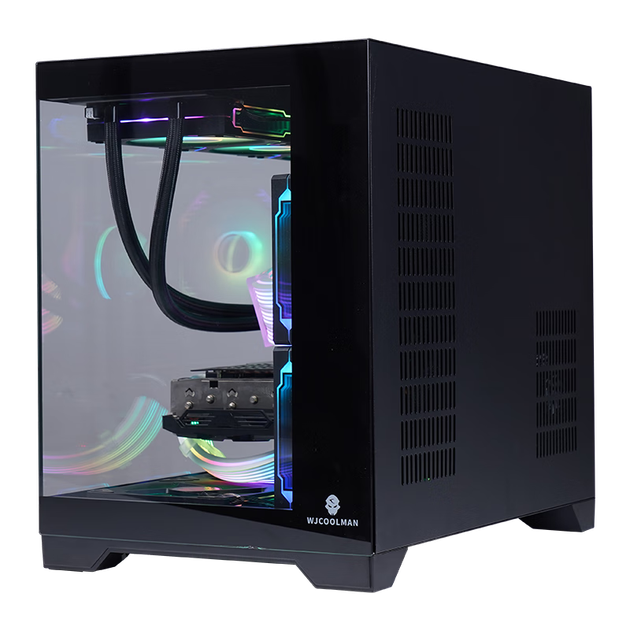 Wanjia Gungyongzhe Black No A-Pillar + Prism RGB Six-Fan Set, Seaside View Case for Desktop Computer Tower, M-ATX Motherboard/360 Water Cooling/9 Fans/4090 Graphics Card - Фото 9 Wanjia Gungyongzhe Black No A-Pillar + Prism RGB Six-Fan Set, Seaside View Case for Desktop Computer Tower, M-ATX Motherboard/360 Water Cooling/9 Fans/4090 Graphics Card - изображение 9
