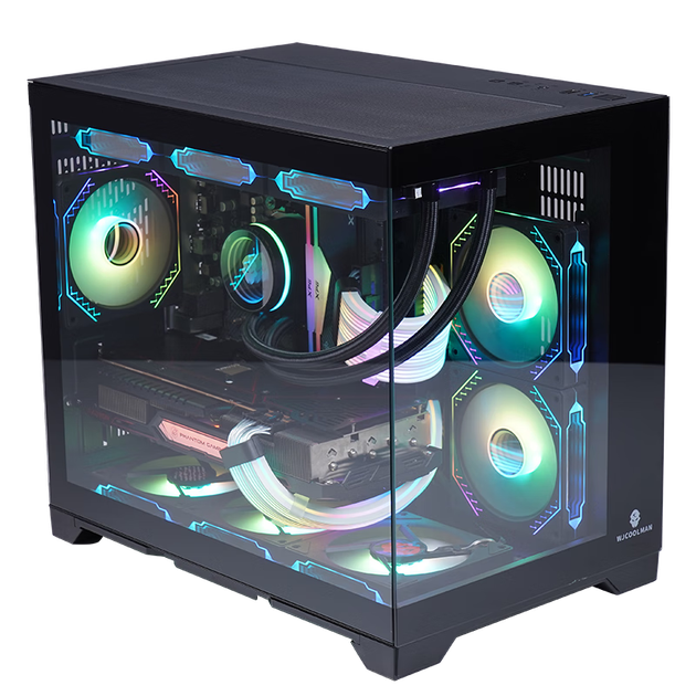 Wanjia Gungyongzhe Black No A-Pillar + Prism RGB Six-Fan Set, Seaside View Case for Desktop Computer Tower, M-ATX Motherboard/360 Water Cooling/9 Fans/4090 Graphics Card - Фото 10 Wanjia Gungyongzhe Black No A-Pillar + Prism RGB Six-Fan Set, Seaside View Case for Desktop Computer Tower, M-ATX Motherboard/360 Water Cooling/9 Fans/4090 Graphics Card - изображение 10