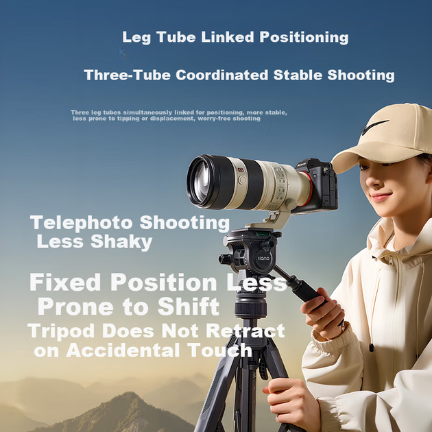 Llano Light Wing V3 Штатив для камери DSLR бездзеркальної професійної відеоблог відео в прямому ефірі алюмінієвий сплав штатив джойстик демпфуючий карданний підвіс анти-струсування відкритий портативний - зображення 5