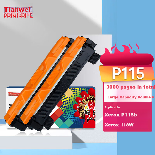 Комплект із двох картриджів з тонером PRINT-RITE P115/M115, сумісних із принтерами Fuji Xerox P115b M115b M115fs M115f P118w M118w M118z і барабанним блоком. - зображення 4