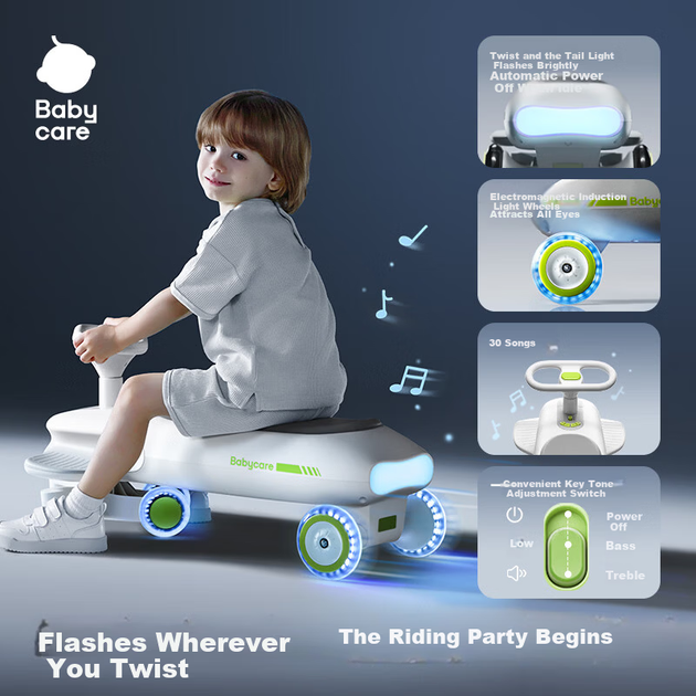 Детский самокат-качалка Babycare Noah Twist Ride-On Anti-Tip Toddler Scooter Rocking Car Baby Glide Toy 3-6 Years Rubber Pink - Фото 2 Детский самокат-качалка Babycare Noah Twist Ride-On Anti-Tip Toddler Scooter Rocking Car Baby Glide Toy 3-6 Years Rubber Pink - изображение 2