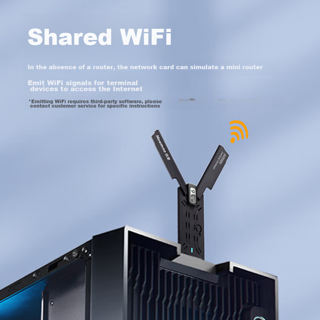 Беспроводной сетевой адаптер Newmine AX3000 WiFi6 USB для настольных компьютеров и ноутбуков, двухдиапазонный 5G WiFi приемник и передатчик, скорость 3000 Мбит/с. - изображение 9