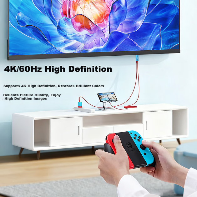 Кабель HDMI BIAZE для Nintendo Switch/Nintendo Switch 2 (yz111) - изображение 5