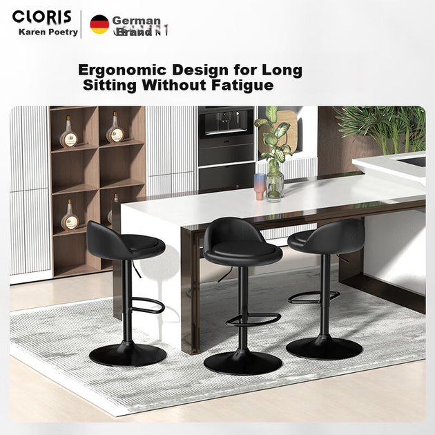 Барный стул CLORIS H658 62-82 см, современный минималистичный барный стул для дома, высокий стул, поворотный регулируемый стул, стул для ресепшена. - изображение 7