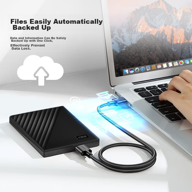 Портативний жорсткий диск Western Digital (WD), 2 ТБ, USB 3.0, My Passport Edition, 2,5 дюйма, чорний, механічний жорсткий диск, зовнішній для ноутбука, велика місткість, із шифруванням, для сімейного зберігання. - зображення 5