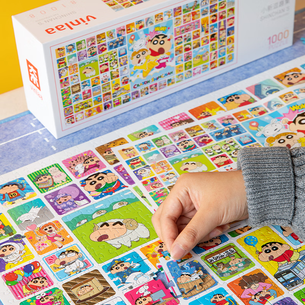 VINLAA Crayon Shin-Chan Супертрансформирующийся пазл, 1000 деталей, для взрослых, высокая сложность, антистрессовый подарок для девочек, коллекция аниме. - изображение 4