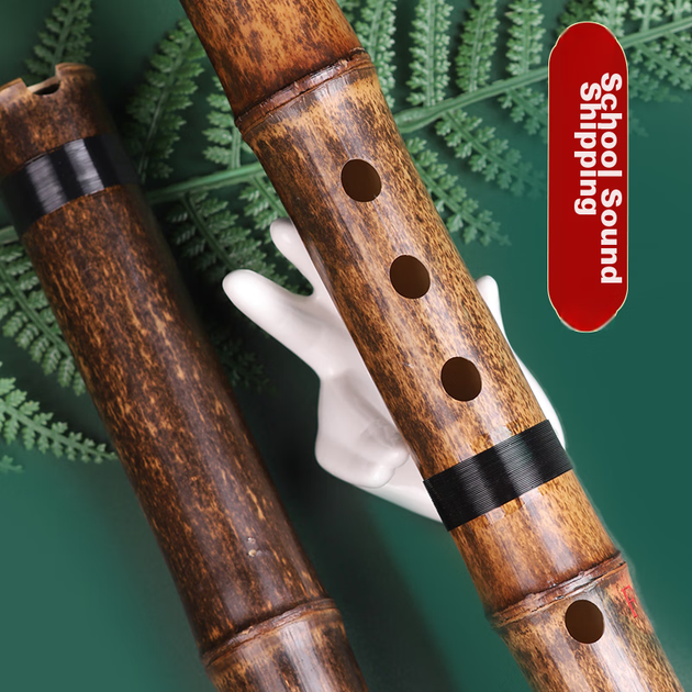Флейта Daoyun Purple Bamboo Xiao, вісімотвірна соль-клавіш, коротка флейта початкового рівня, старовинний стиль, фіолетова бамбукова флейта, музичний інструмент - изображение 9