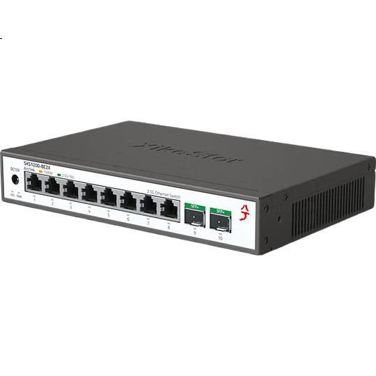 Некерований комутатор Xike, 8 портів 2.5G Ethernet + 2 порти 10G Optical, Plug and Play, безвентиляторний, підтримує Cat Rod SKS1200-8E2X - изображение 2