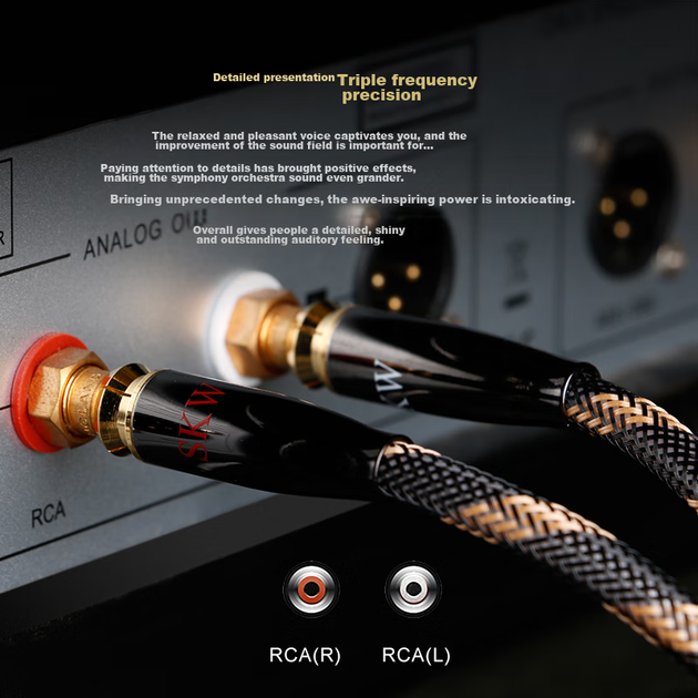 Аудиокабель SKW BG-04A 2 x RCA — 2 x RCA 1 м червоно-белый - изображение 6