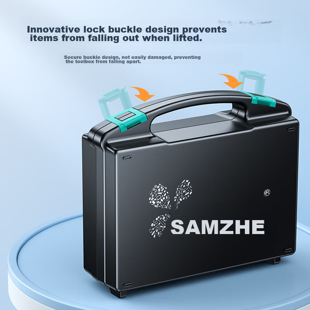 Набір мережевих інструментів SAMZHE, багатофункціональний обтискний інструмент для кабелів, роз'єми RJ45, тестер кабелів, інструмент для зачищення дротів, кабельні стяжки, кабельні муфти, набір обтискних інструментів XP-120 - зображення 6