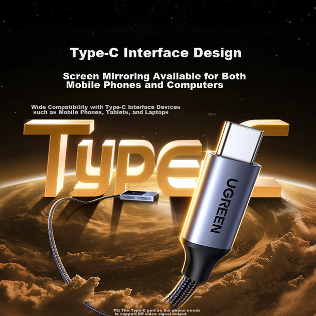 Бездротовий адаптер для дзеркального відображення екрана UGREEN Type-C HDMI HD Display Connector для телефонів Apple Huawei Xiaomi, комп'ютерів, проекційних моніторів телевізорів, точка-передача 35031 - Фото 5 Бездротовий адаптер для дзеркального відображення екрана UGREEN Type-C HDMI HD Display Connector для телефонів Apple Huawei Xiaomi, комп'ютерів, проекційних моніторів телевізорів, точка-передача 35031 - изображение 5