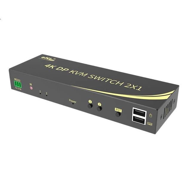 KVM-переключатель EKL eKL-21DP 2-портовый DisplayPort 4K - Фото 2 KVM-переключатель EKL eKL-21DP 2-портовый DisplayPort 4K - изображение 2