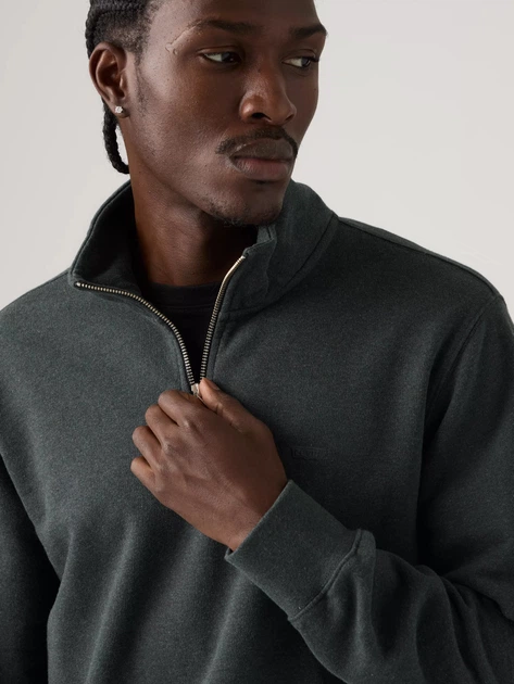 Bluza męska rozpinana Levi`s Original Hm 1/4 Zip Obscidian Heather A8606-0022 M Ciemnoszara (5401235149307) - obraz 4