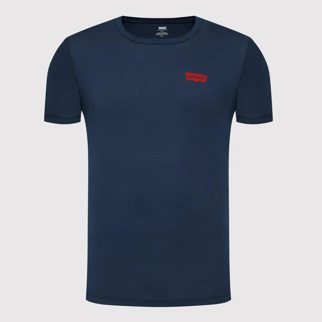 Набір футболок чоловічих 2 шт Levi`s 2Pk Crewneck Graphic Hm Chesthit 2 79681-0027 M Темно-синій/Білий (5400970190513) - зображення 5