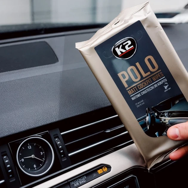 Салфетки влажные K2 Polo Matt Wipes для очистки приборной панели и пластиковых деталей 24 шт. (K425) - изображение 3
