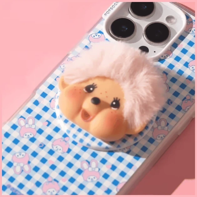 Тримач для телефону PopSockets PopGrip Monchhichi (842978101644) - Фото 2 Тримач для телефону PopSockets PopGrip Monchhichi (842978101644) - зображення 2
