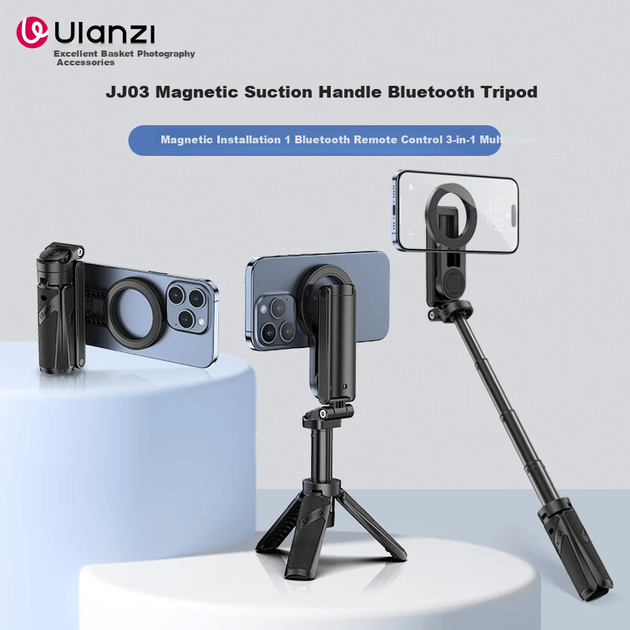 Штатив-селфи-палка Ulanzi JJ03 с магнитной ручкой и Bluetooth, для iPhone 16/17 Pro - изображение 3