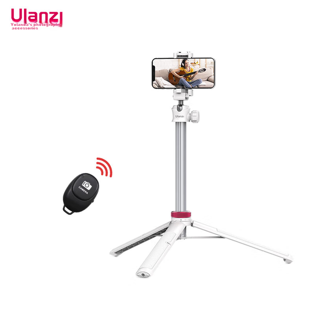 Штатив Ulanzi MT-44 з Bluetooth-пультом та тримачем для телефона, білий - Фото 5 Штатив Ulanzi MT-44 з Bluetooth-пультом та тримачем для телефона, білий - зображення 5
