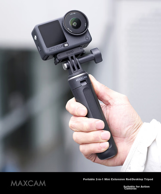 Селфі-палка-штатив MAXCAM для DJI Osmo Action 4/5/6 та Insta360 Ace Pro - зображення 5