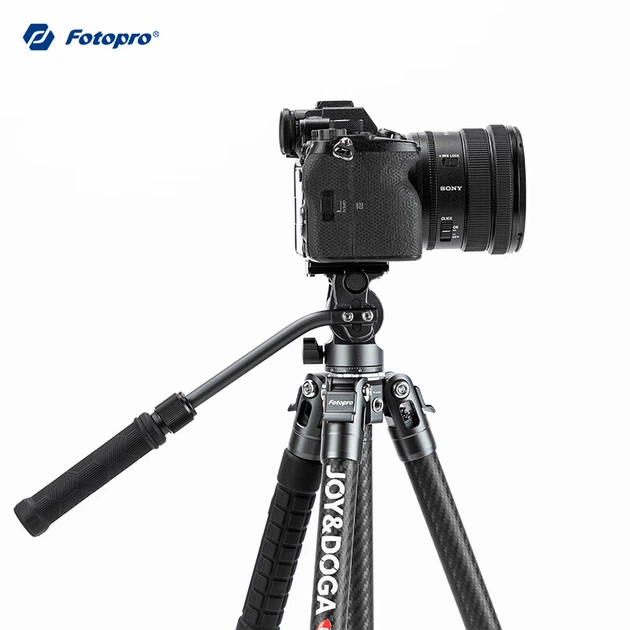 Штатив Fotopro LITE VIDEO карбоновий з гідравлічною головкою та функцією монопода - зображення 4