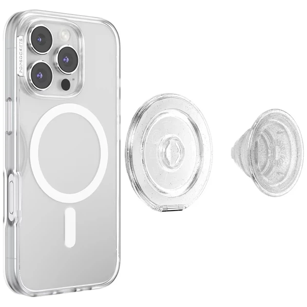 Тримач PopSockets Kick-Out Grip Glitter Clear (840473353346) - Фото 7 Тримач PopSockets Kick-Out Grip Glitter Clear (840473353346) - зображення 7