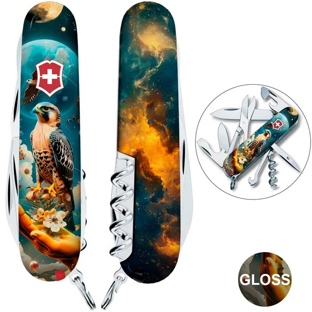 Нож Victorinox Climber Ukraine Gloss Deep Teal (1049-Vx13703.3_T3210pw) - изображение 2