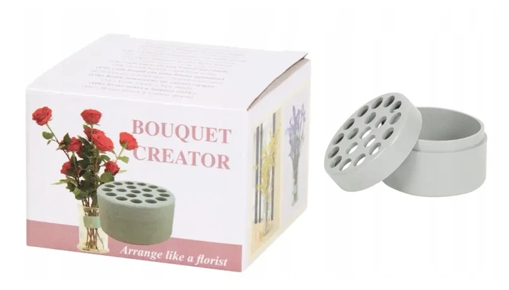 Органайзер для цветов и букетов круглый Bouquet Creator7×4,5 см серый - изображение 2