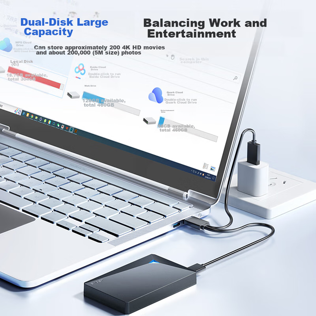 Диск жесткий внешний EAGET G20PRO 1ТБ USB 3.0, 2.5", ударопрочный, черный - изображение 5